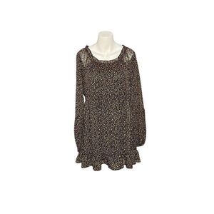 Ophelia Roe NWT floral long sleeve dress with ruffle detail size M